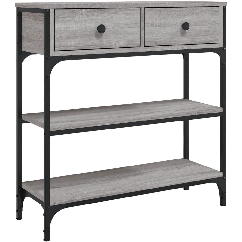 Tavolino Consolle Grigio Sonoma 72,5x25x75 Cm Legno Multistrato - Foto 2