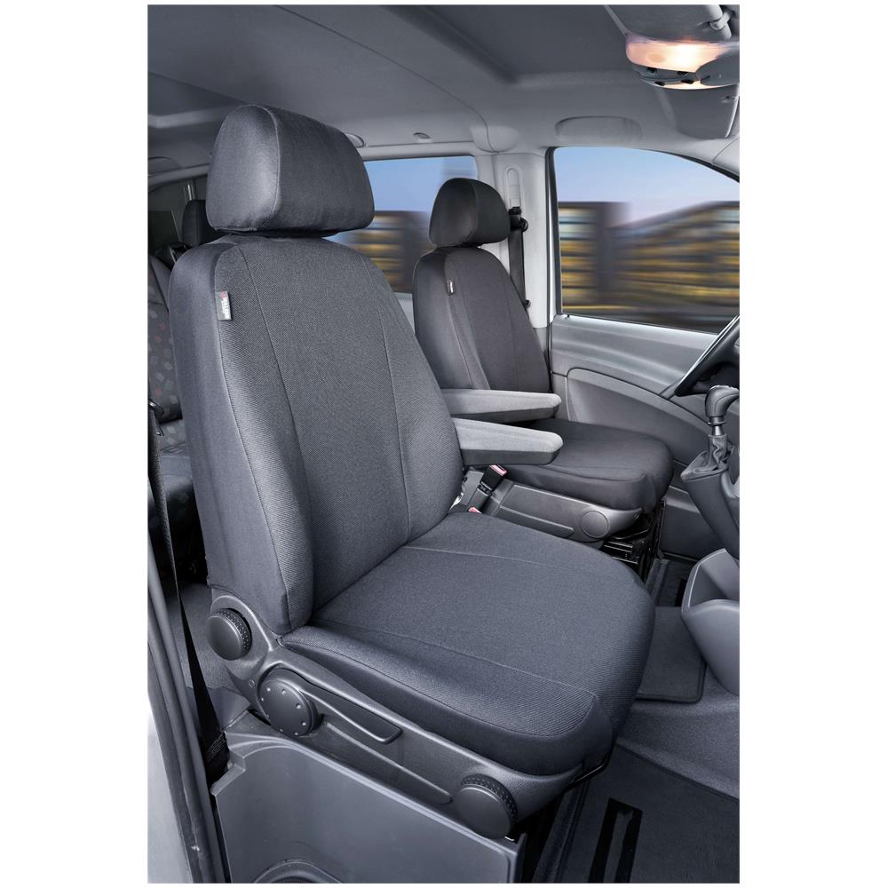 Transporter Coprisedili In Tessuto Per Mercedes Vito /viano, 2 Posti Singoli Per Bracciolo Interno - Foto 1