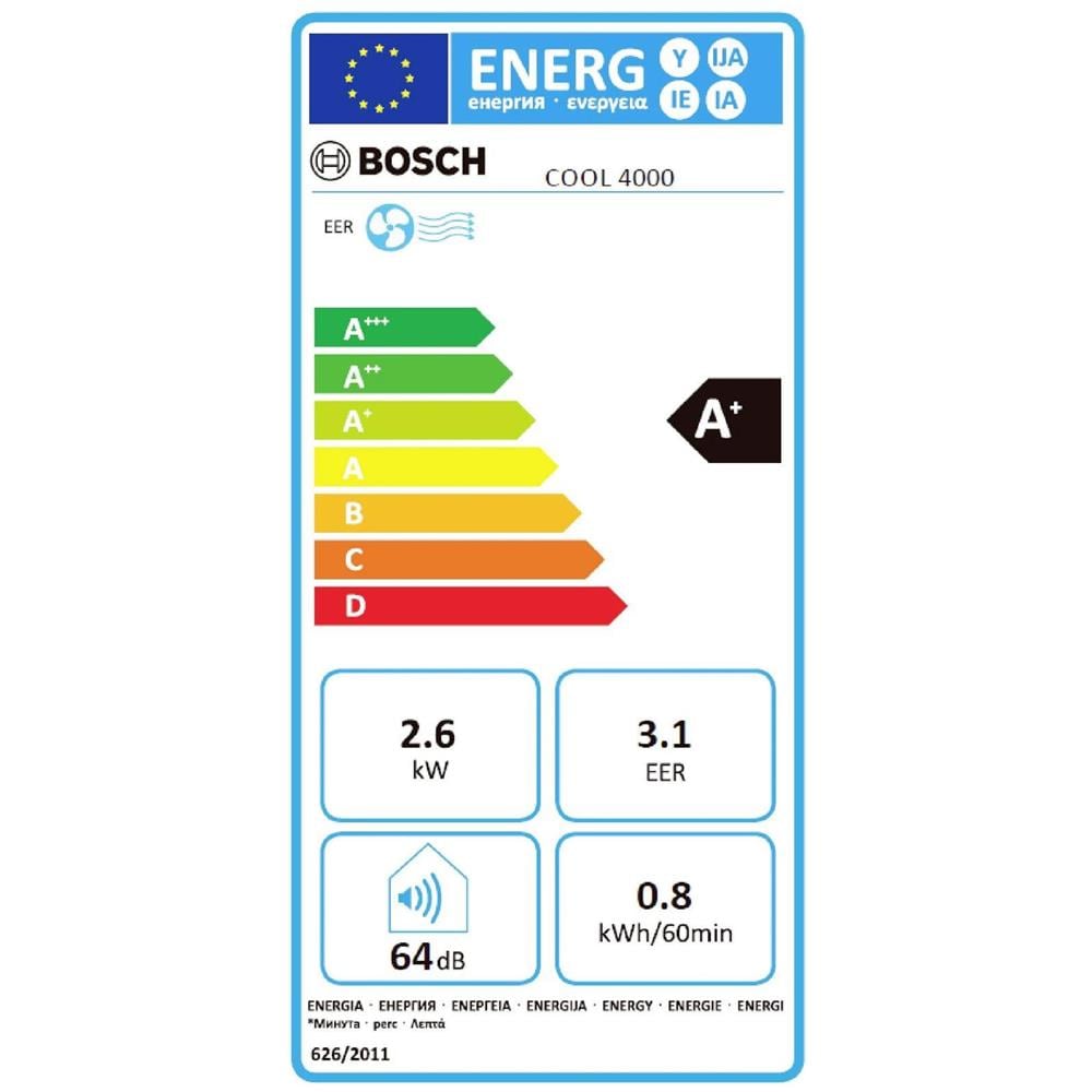 Condizionatore Portatile Monoblocco Cool 4000 con Capacità 9000 Btu Potenza 2600 W Classe A+ Colore Bianco - Foto 2