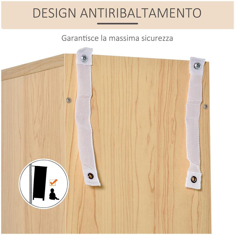 Mobile Libreria Porta CD a 12 Ripiani per 204 CD, in MDF e Truciolato, 21x20x175 cm, color Legno - Foto 6