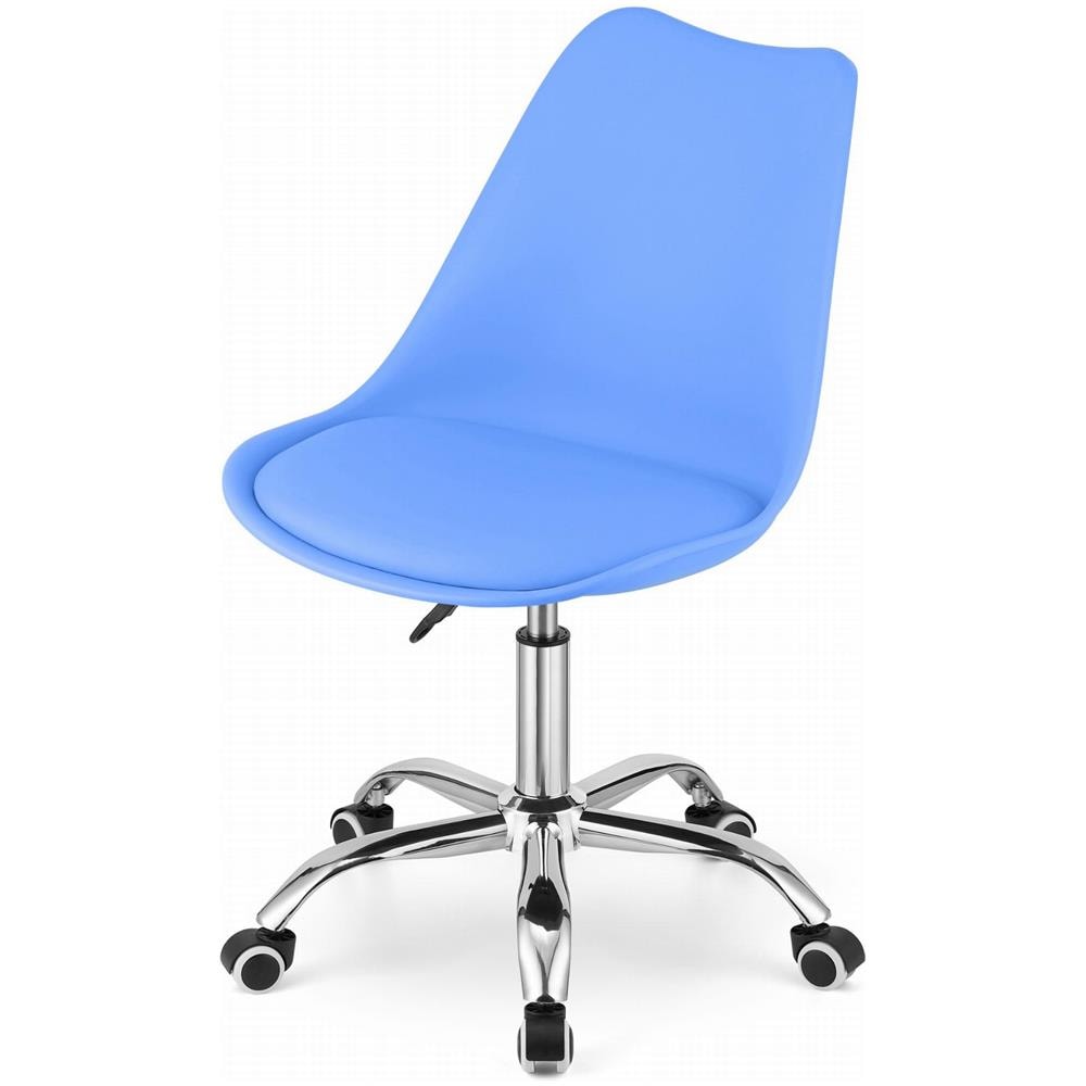 VIRO SEDIA GIREVOLE Ergonomica Blu per Ufficio Domestico - Foto 5