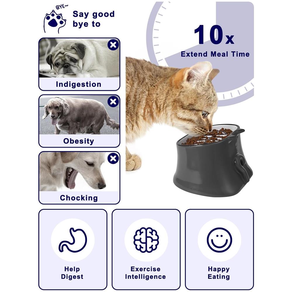 Ciotola per Gatti Anti-Ingoiamento Rialzata - Foto 2