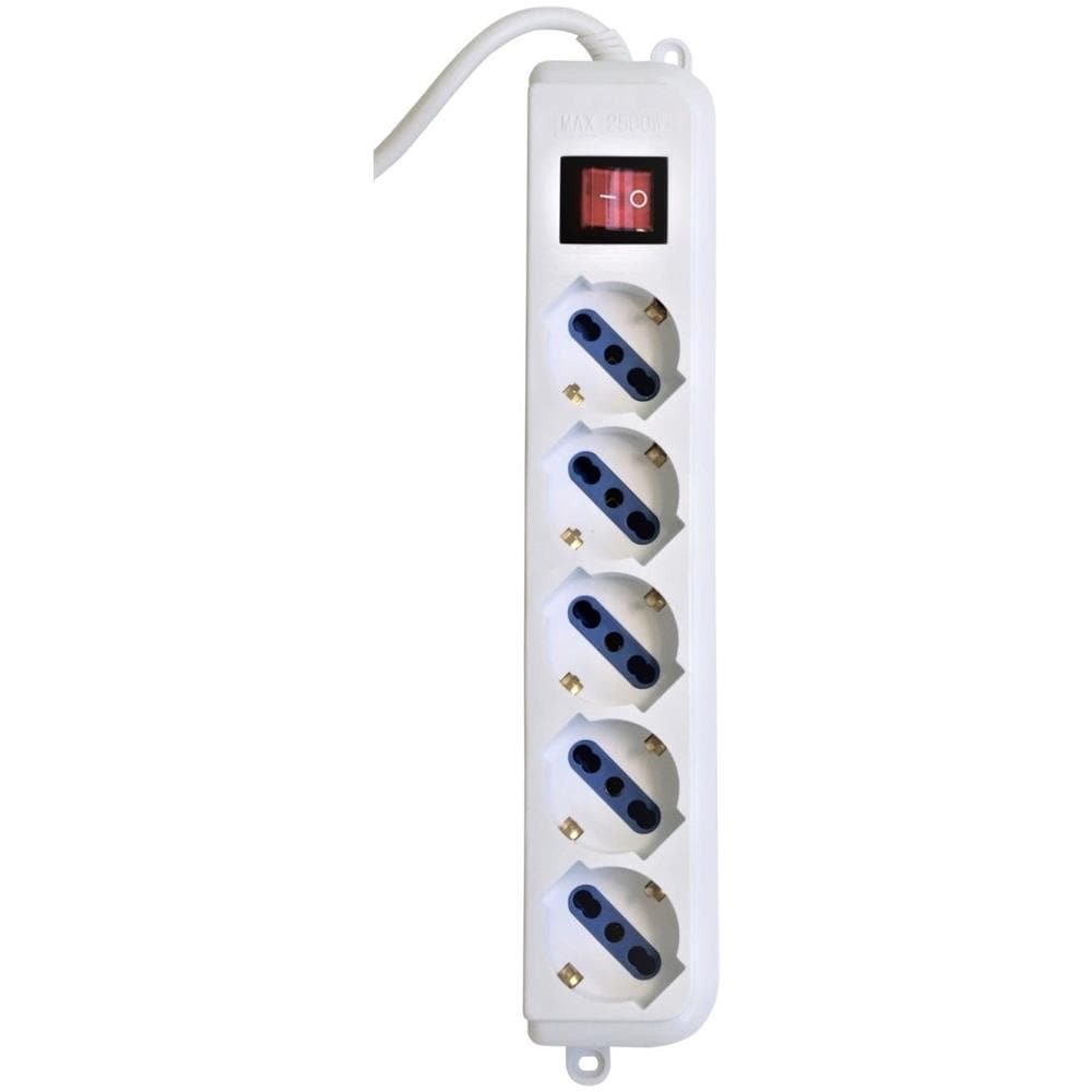 Ciabatta Multipresa Elettrica Con 5 Posti Schuko Con Interruttore On / off - Foto 2