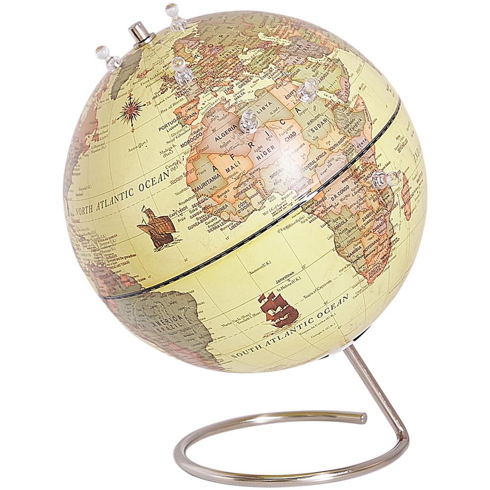 Mappamondo Giallo Con Magneti 29 Cm Cartier - Foto 1