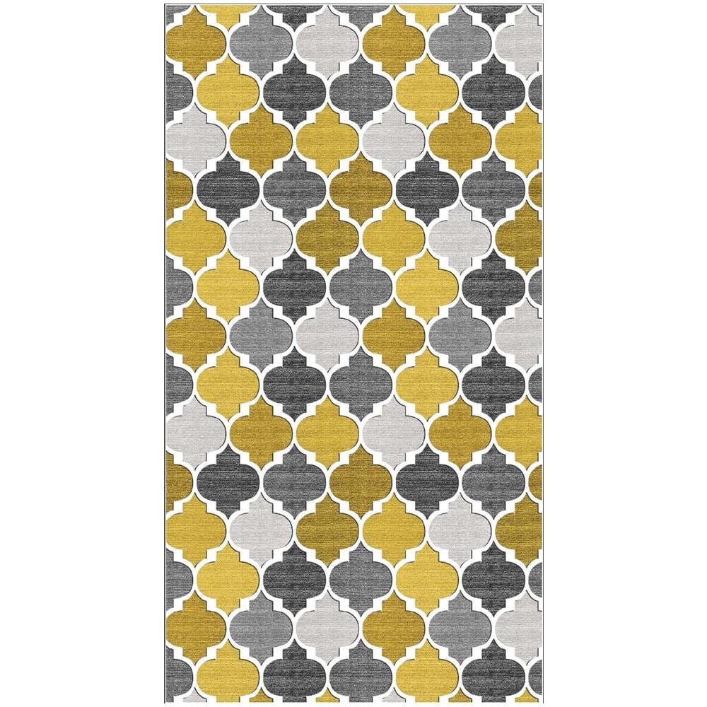 Tappeto Stampato Lily 16 - Geometrico - Arredo - Antiscivolo - Da Soggiorno, Salotto, Camera - Multicolore In Poliestere, Cotone, 60 X 100 Cm - Foto 1