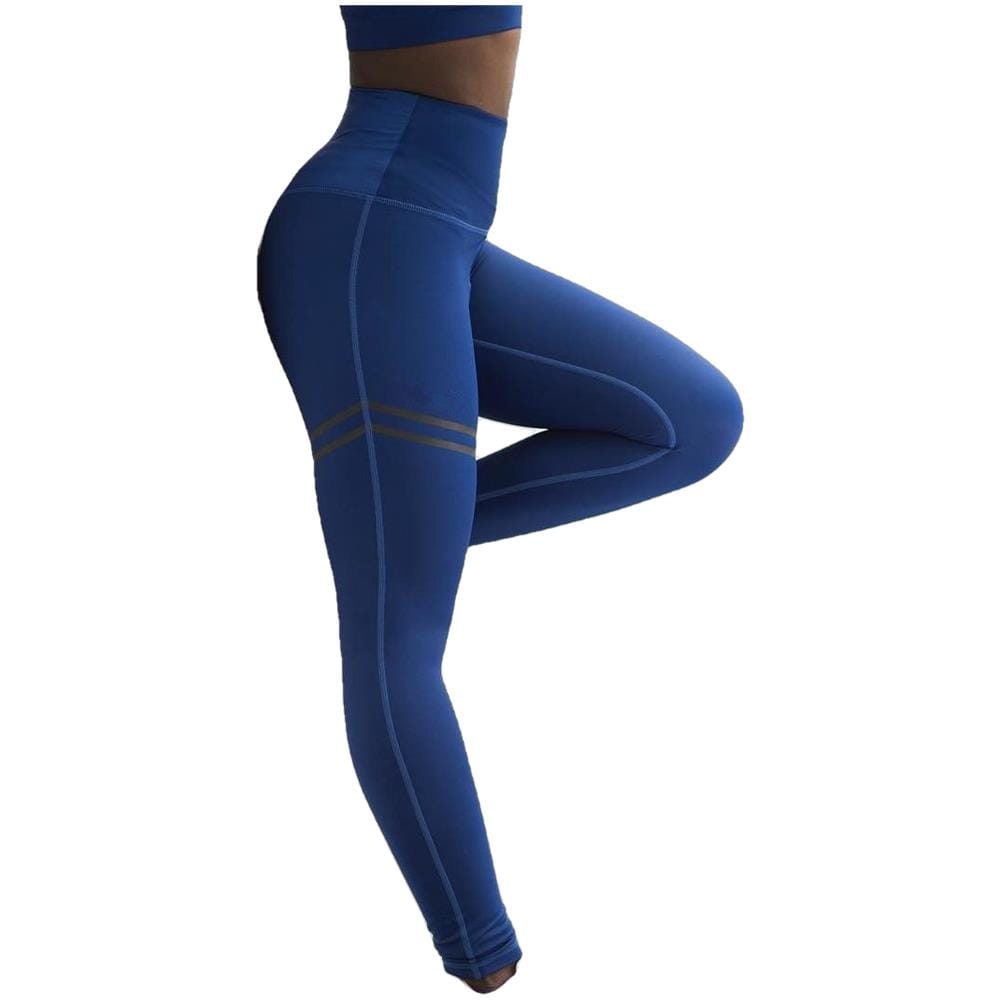 JUSTGREENBOX - Pantaloni Leggings Fitness Da Palestra Per Allenamento Yoga  Da Jogging Da Donna Blu L - ePRICE