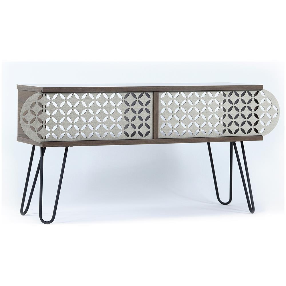 Mobile Porta Tv Noce Nero Industrial Urban Cm Cm 106 X 30 X 48 H - Foto 1