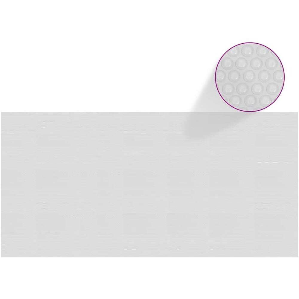 Pellicola Galleggiante Solare Pe Piscina 450x220 Cm Grigia - Foto 1