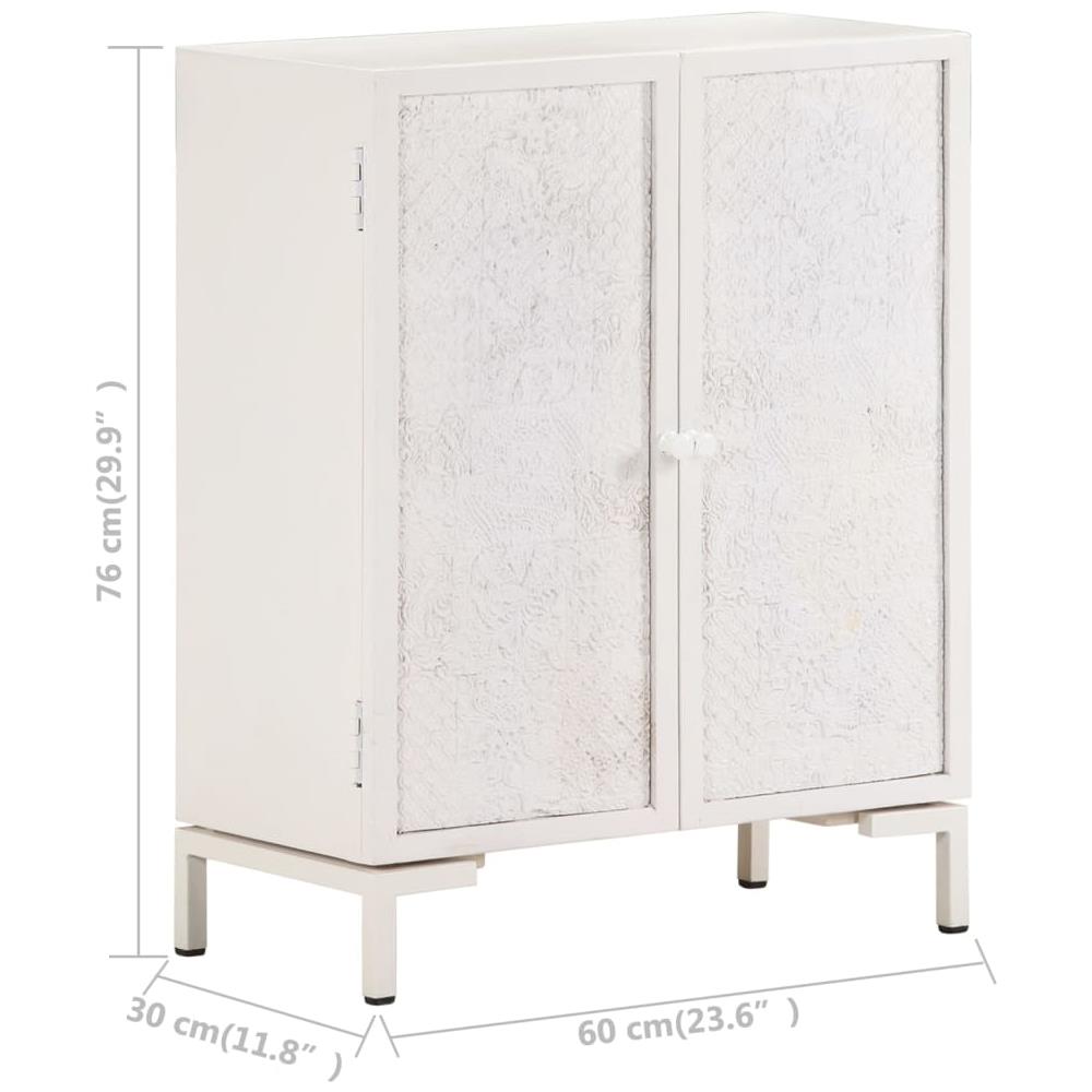 Credenza 60x30x76 Cm In Legno Massello Di Mango - Foto 9