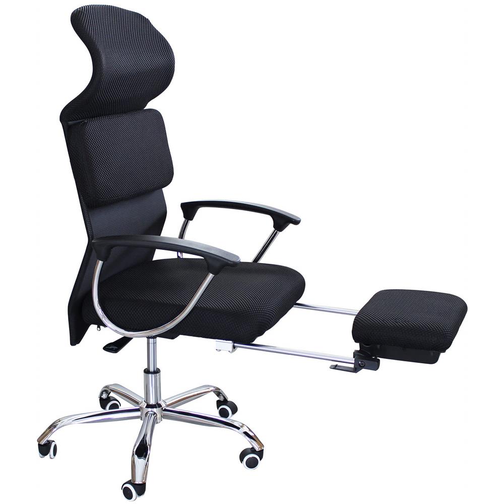 Sedia Da Ufficio Con Poggiapiedi Estraibile Ergonomica Con Poggiatesta E Supporto Lombare Sedia Da Lavoro Girevole Regolabile - Foto 2