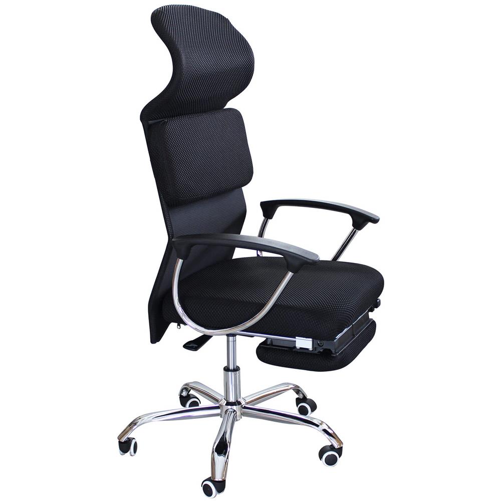 Sedia Da Ufficio Con Poggiapiedi Estraibile Ergonomica Con Poggiatesta E Supporto Lombare Sedia Da Lavoro Girevole Regolabile - Foto 1