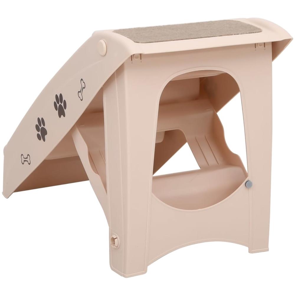 Scala Pieghevole per Cani Crema 62x40x49,5 cm - Foto 2