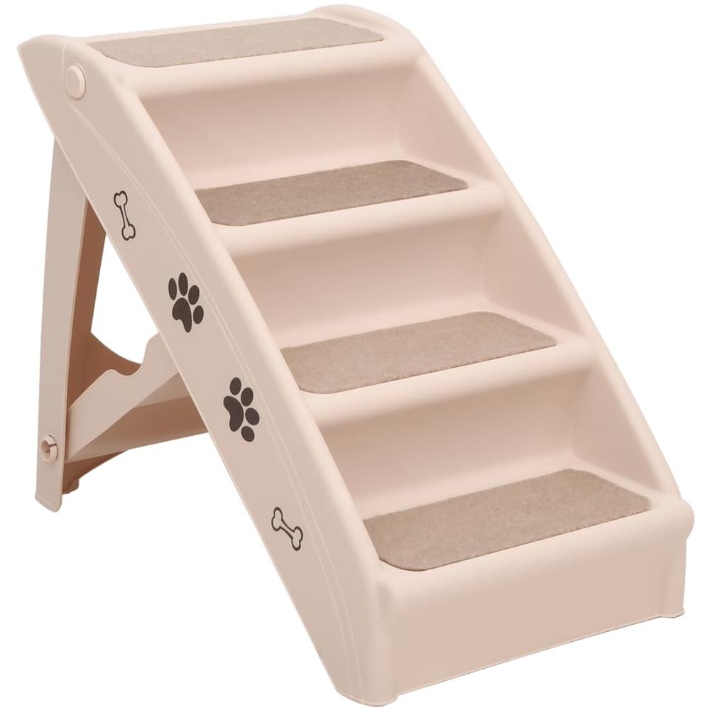 Scala Pieghevole per Cani Crema 62x40x49,5 cm - Foto 1