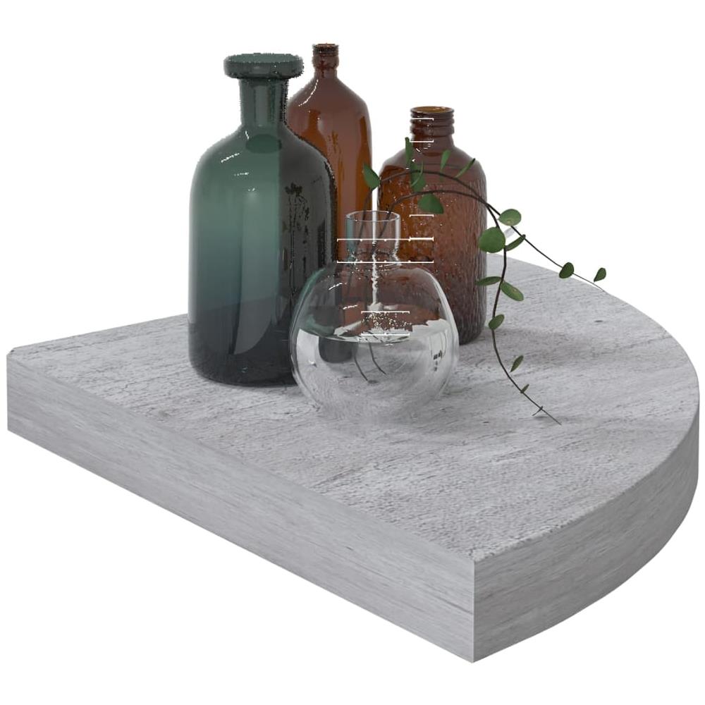 Mensola Angolare Grigio Cemento 35x35x3,8 Cm In Mdf - Foto 3