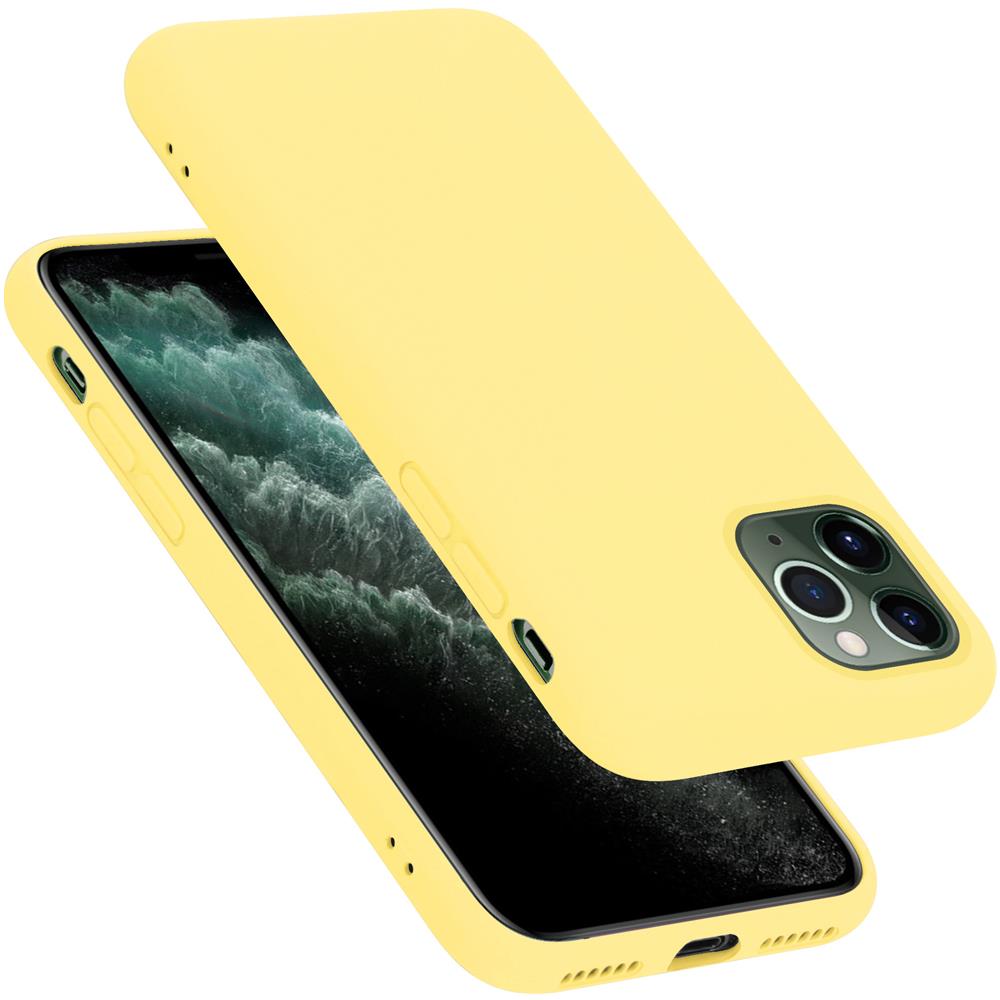 Custodia Compatibile Con Apple Iphone 11 Pro Max In Liquid Giallo - Coperchio Protettivo In Silicone Tpu Flessibile - Foto 1