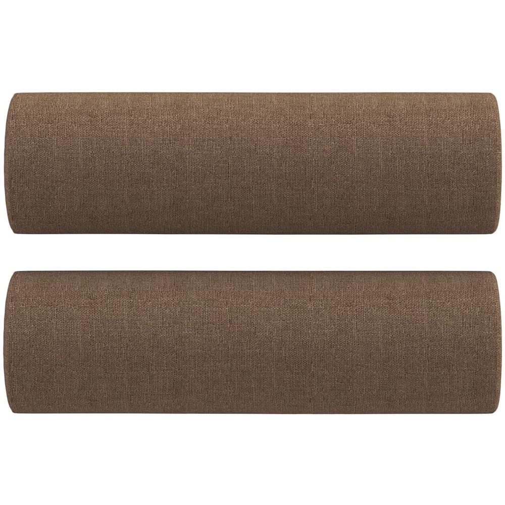 Cuscini Decorativi 2 Pz Marrone 15x50 Cm In Tessuto - Foto 2