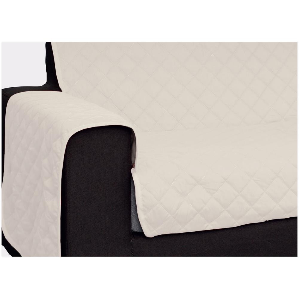 Copridivano Con Penisola Antimacchia Trapuntato Modello Star Colore Panna 290cm Panna - Foto 2