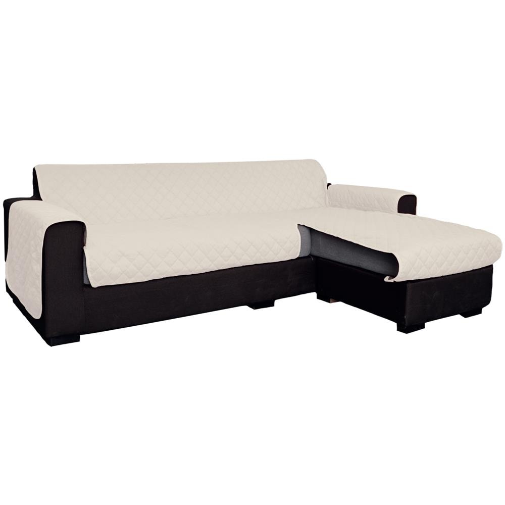Copridivano Con Penisola Antimacchia Trapuntato Modello Star Colore Panna 290cm Panna - Foto 1