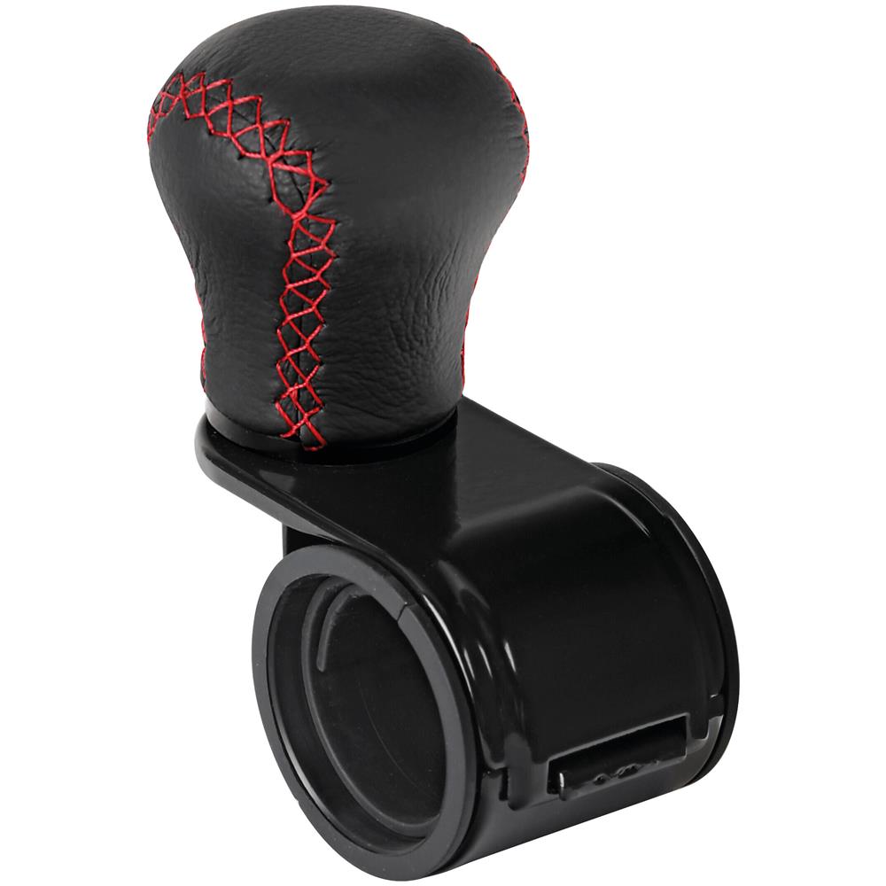 Revolve, Pomello Volante In Pelle Con Cuciture Rosse, Staffa Nera - Foto 1