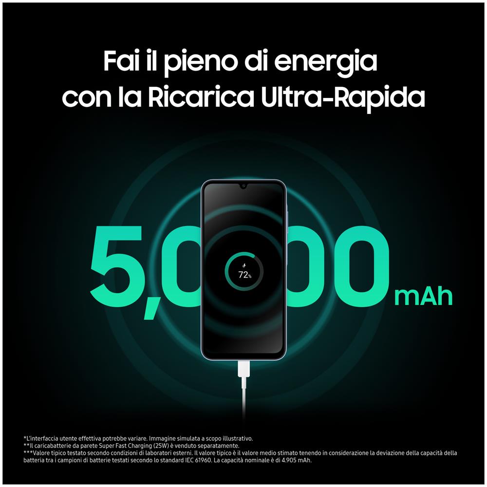 Galaxy A25 5G 256GB 8GB Ram Dual Sim 6.5" Full HD+ Slot Micro SD Fotocamera 50 Mpx Android Giallo Italia - Foto 12