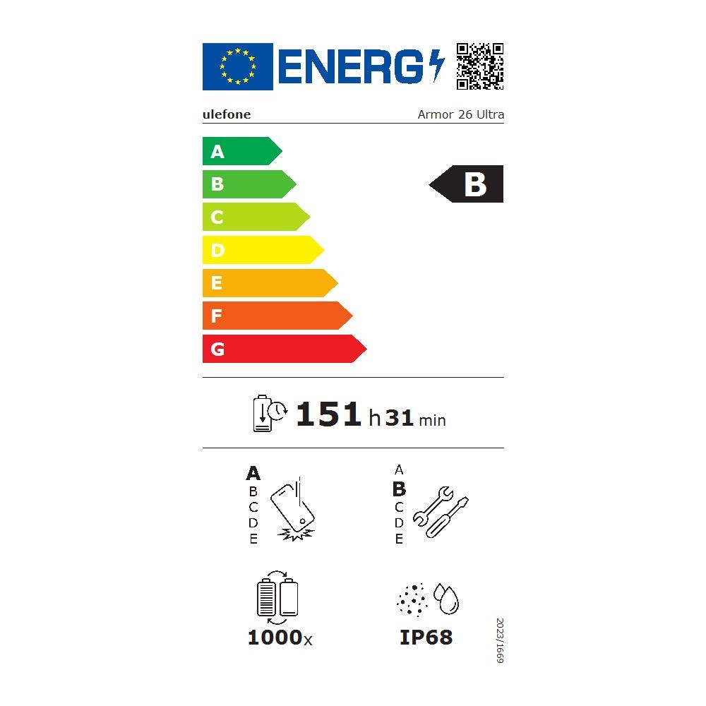 Armor 26 Ultra Walkie-Talkie 6.78" Dual SIM ibrida Android 13 5G USB tipo-C 12 GB 512 GB 15600 mAh Nero - Foto 3