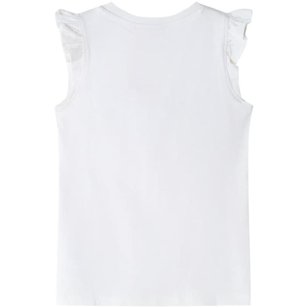 Maglietta da Bambina Maniche Volant Ecru 140 - Foto 2