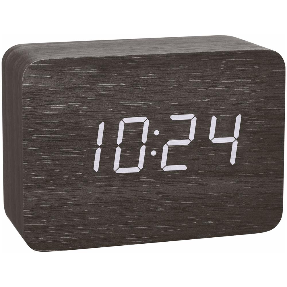 TFA Dostmann Clocco 60.2549.01-Sveglia radiocontrollata, Effetto Legno, Plastica, Bianco / Nero - Foto 1