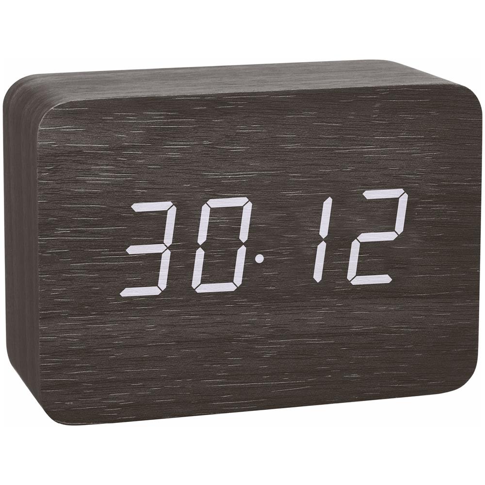 TFA Dostmann Clocco 60.2549.01-Sveglia radiocontrollata, Effetto Legno, Plastica, Bianco / Nero - Foto 2