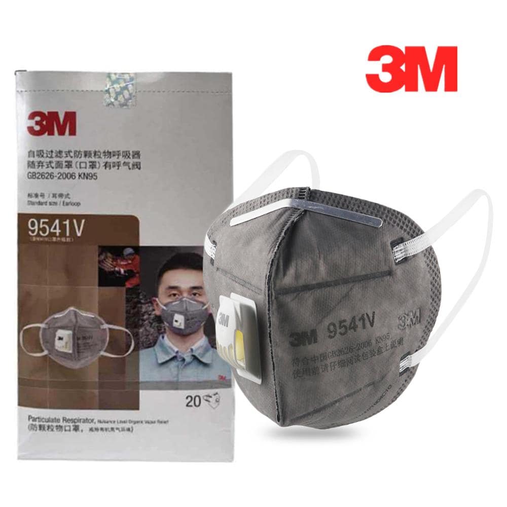 Maschera 20x 3m 9541v N95 Ffp2 Viso Anti Respiratore Batteri Polvere Fumo Virus Pm2.5 - Foto 3
