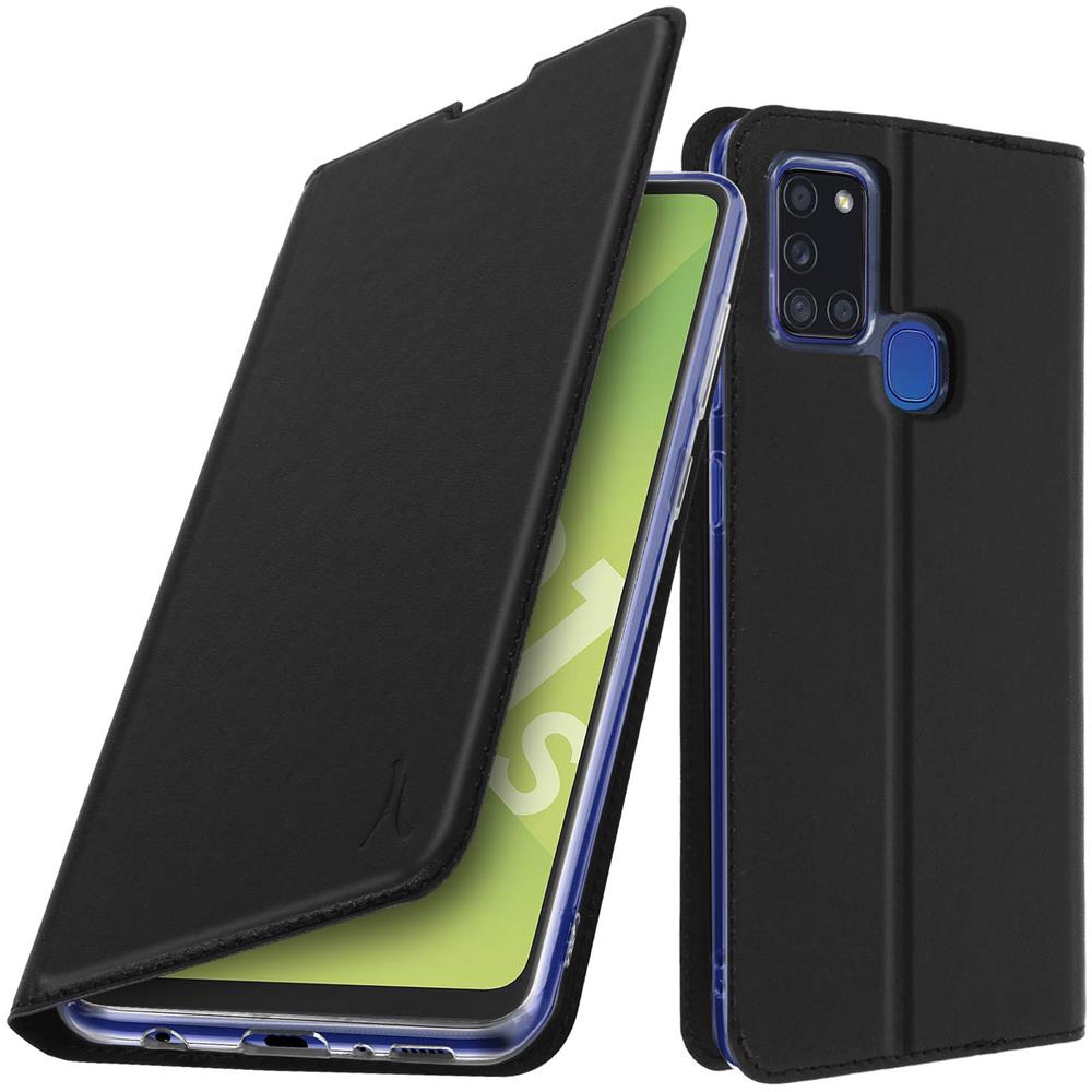 Custodia Per Samsung Galaxy A21s Portacarte Cover Silicone Supporto, Nero - Foto 5
