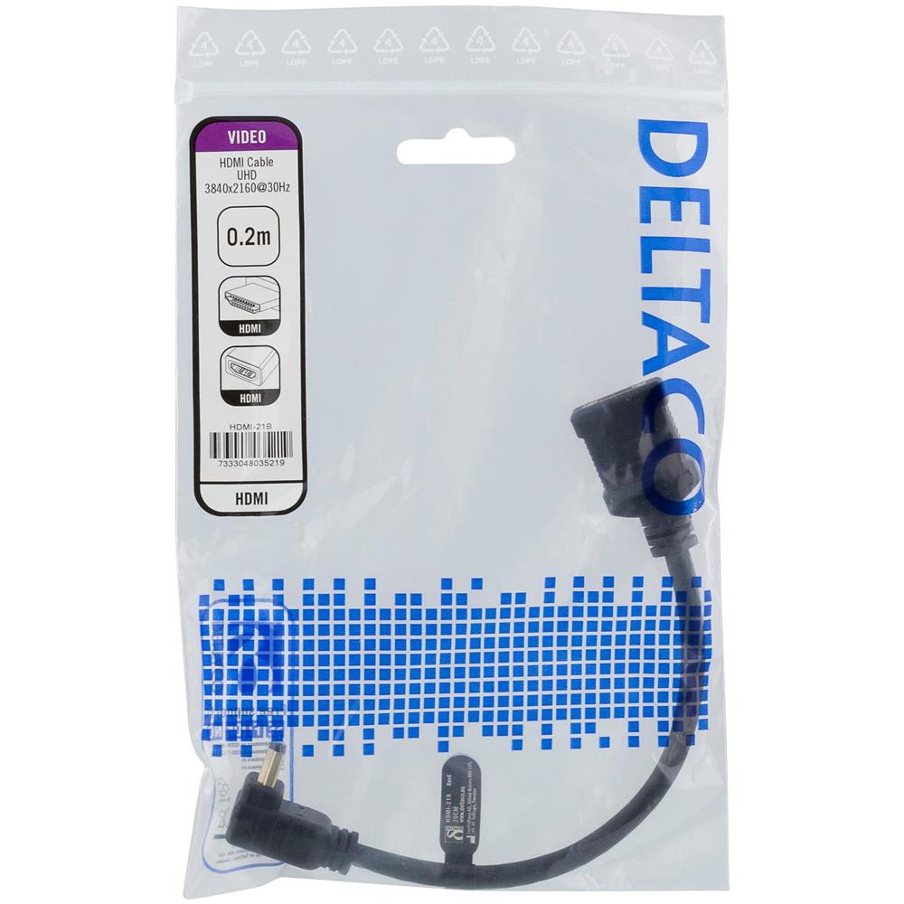 Adattatore Hdmi Flessibile, 0,2 M, Angolato Verso L'alto, Hdmi M / F, Uhd, Risposta - Foto 2