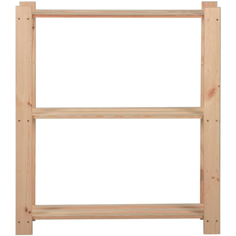 Scaffale A 3 Livelli 80x28,5x90 Cm In Legno Massello Di Pino - Foto 2
