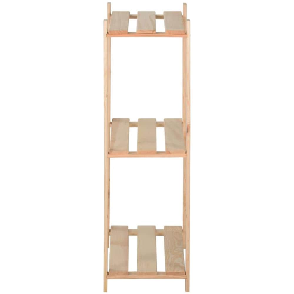 Scaffale A 3 Livelli 80x28,5x90 Cm In Legno Massello Di Pino - Foto 3