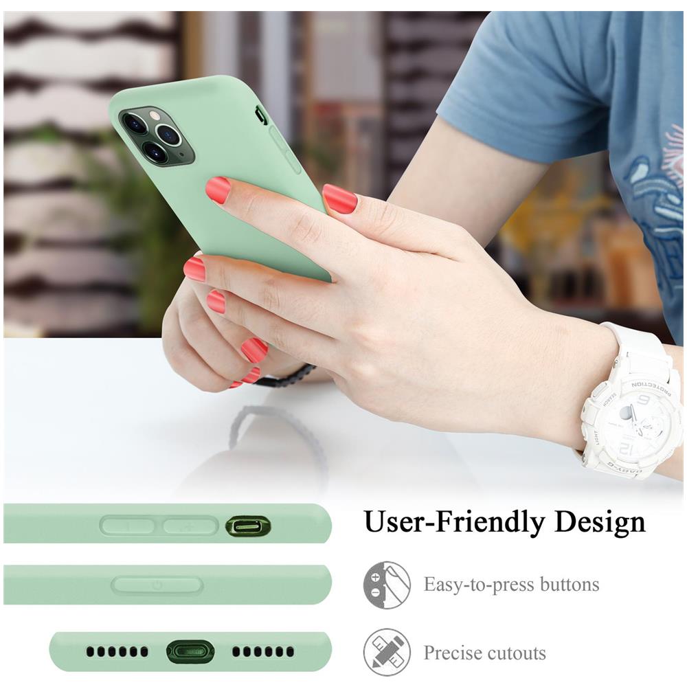 Custodia Compatibile Con Apple Iphone 11 Pro Max In Liquid Verde Chiaro - Coperchio Protettivo In Silicone Tpu Flessibile - Foto 7