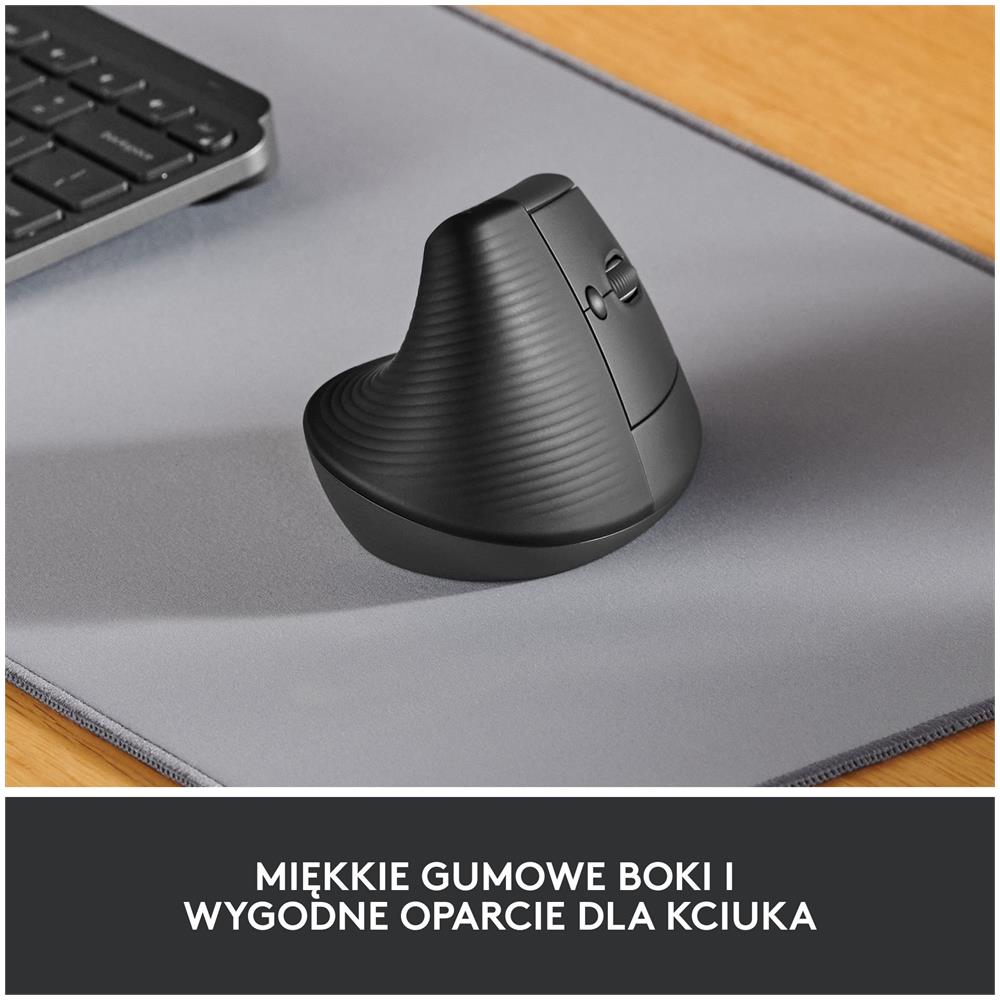 Mouse Verticale Lift Ergonomic Ottico 4 Tasti 4000 DPI Colore Grafite - Foto 2