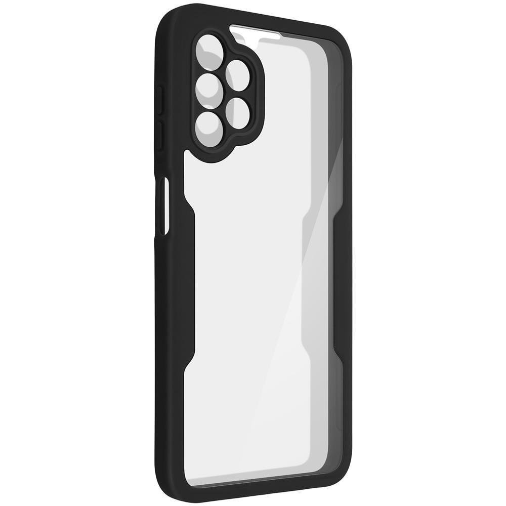 Cover Samsung Galxy A13 4g Retro Plexiglass Fronte Polimero Bordo Nero - Foto 2