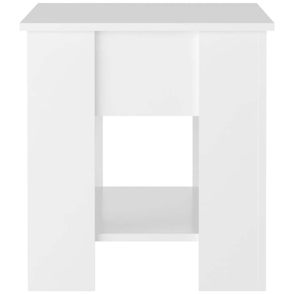 Tavolino Da Salotto Bianco Lucido 101x49x52cm Legno Multistrato - Foto 2