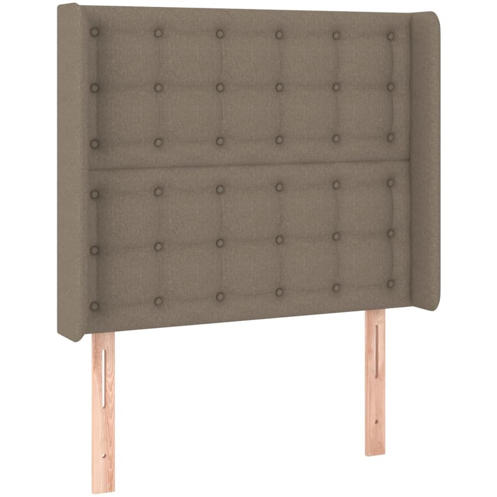 Testiera Ad Orecchio Tortora 103x16x118/128 Cm In Tessuto - Foto 2