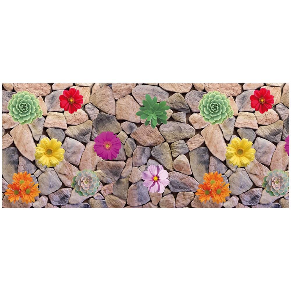 Tappeto Passatoia Cucina Digitale Antimacchia Antiscivolo Stone Fiori Cactus 50x100 Stone - Foto 1