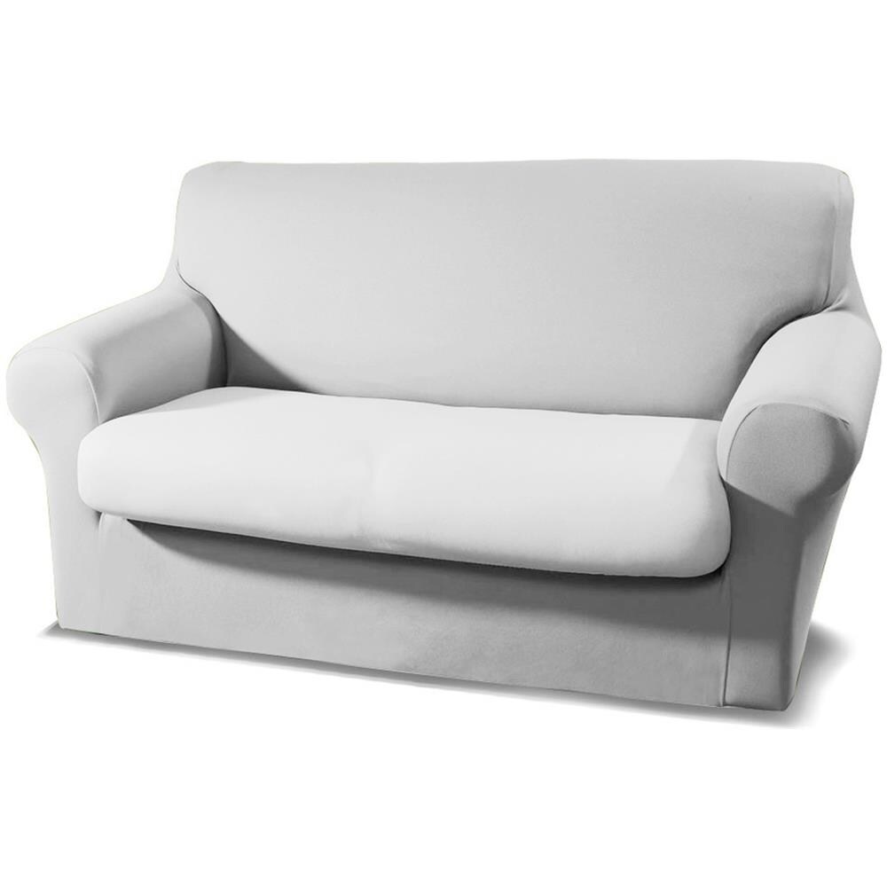 Copridivano Antimacchia Elasticizzato Protettivo Impermeabile Genius Tinta Unita 2 Posti Bianco 1000 - Foto 1