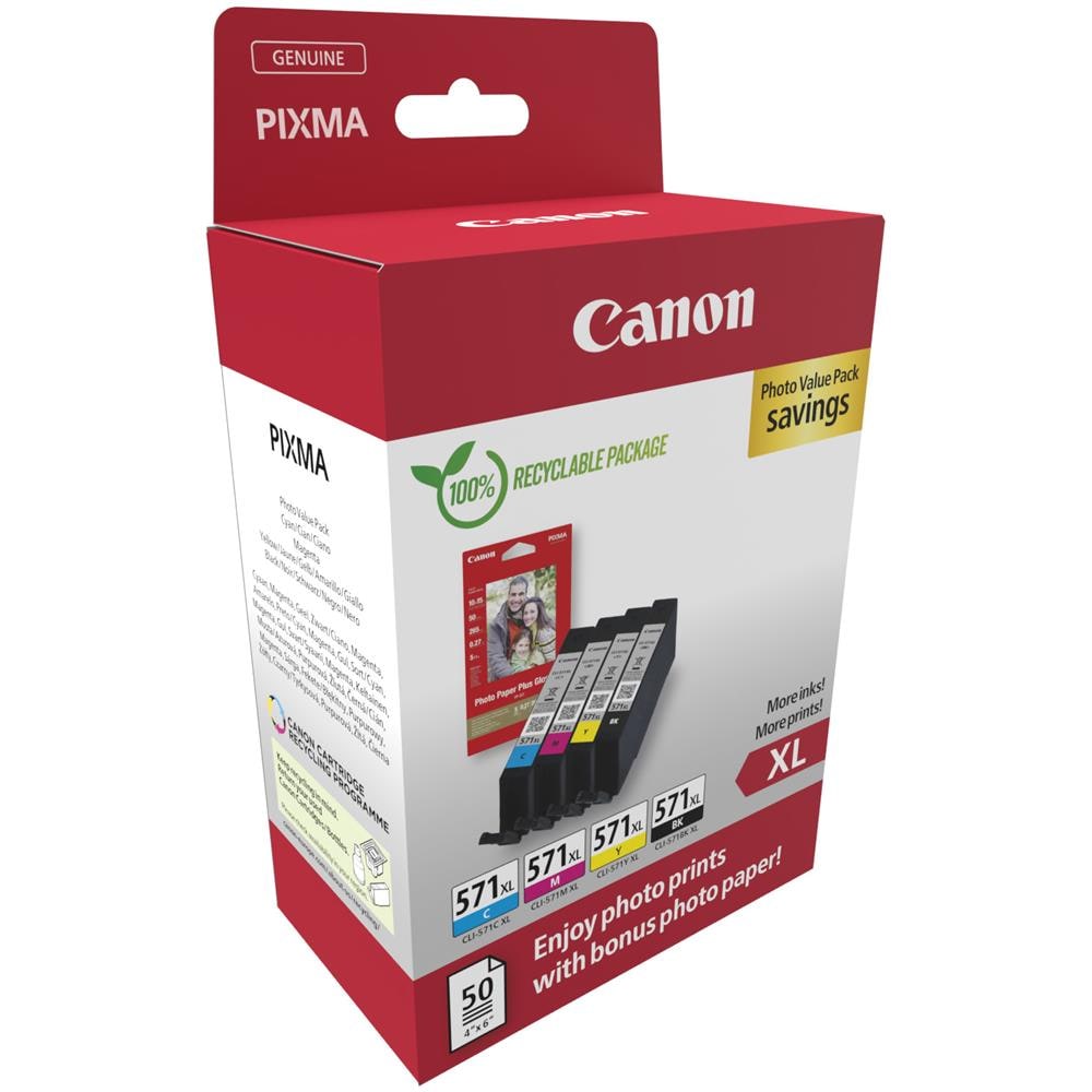 0332C006 cartuccia d'inchiostro 4 pz Originale Resa elevata (XL) Nero, Ciano, Magenta, Giallo - Foto 2