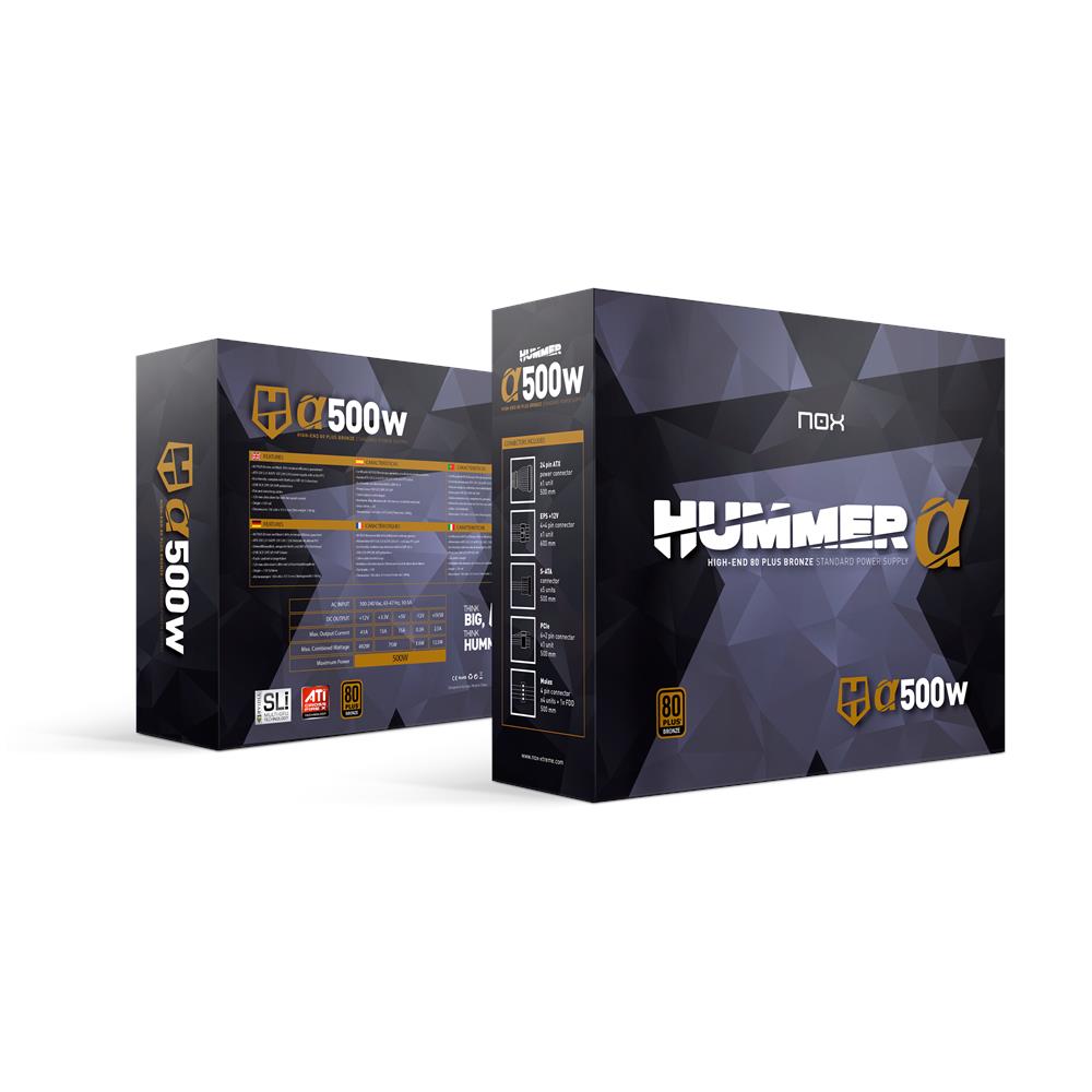 Hummer Alpha alimentatore per computer 500 W 24-pin ATX ATX Nero - Foto 10