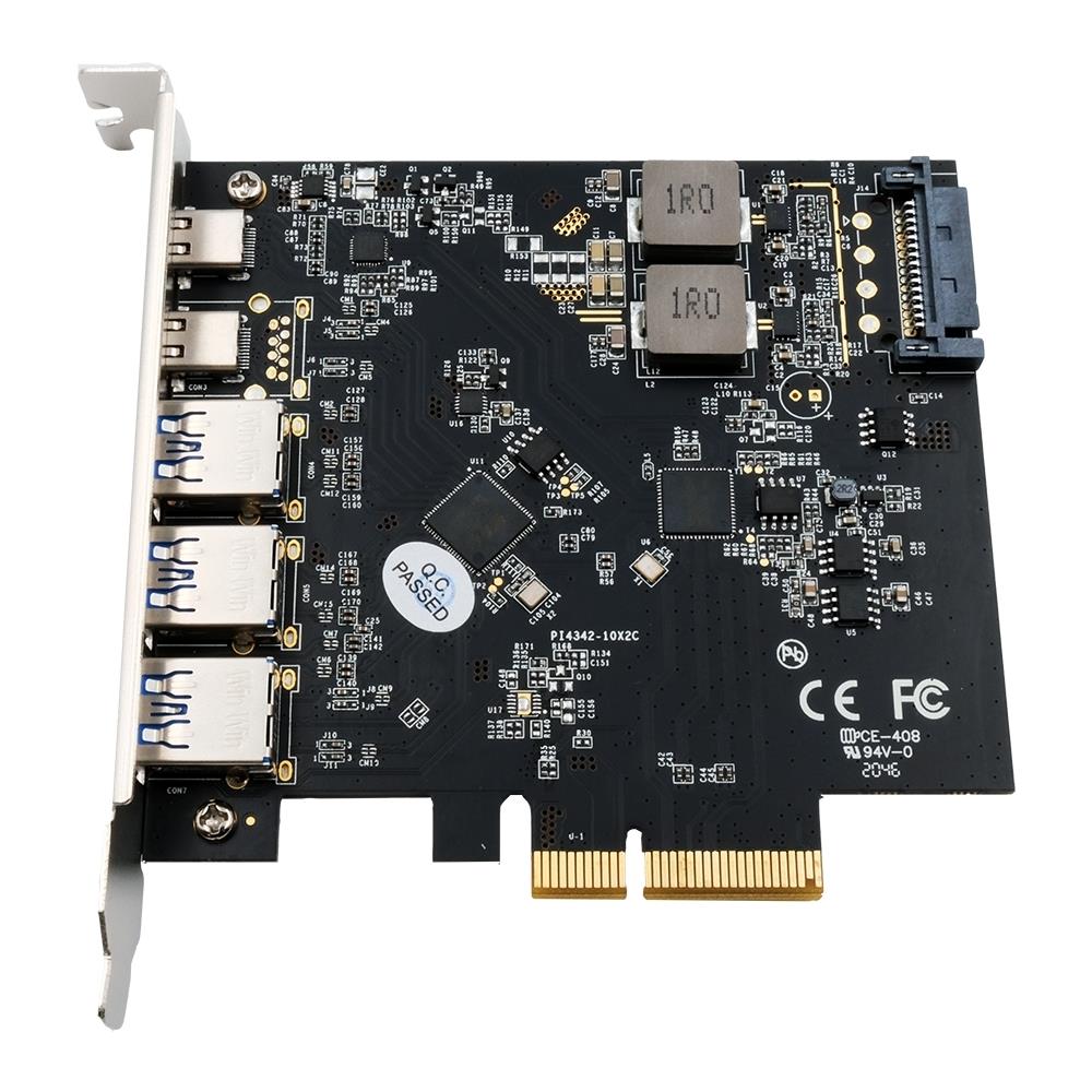 Scheda di Interfaccia PCI-E x4 3x USB-A / 2x USB-C USB 3.1 - Foto 2