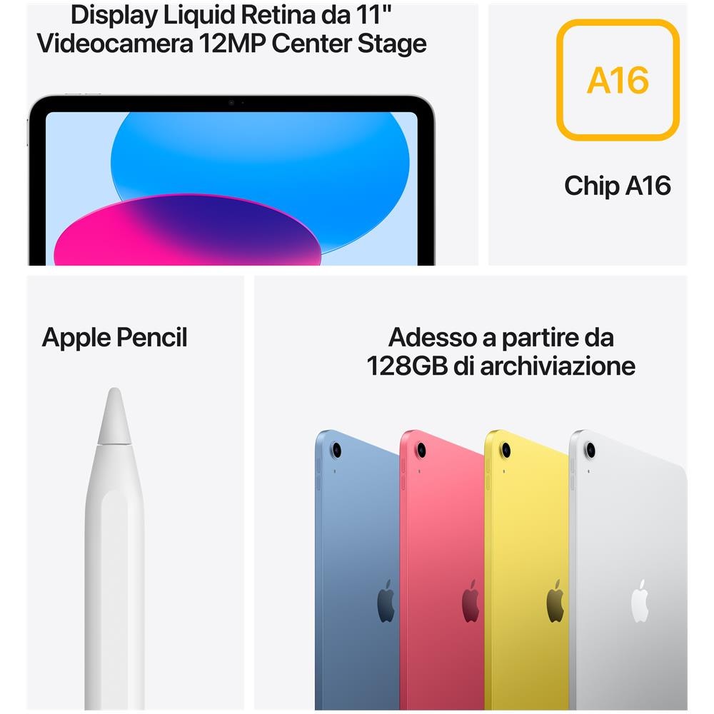 iPad 11" A16 (2025) 512GB Wi-Fi + Cellular (5G) Giallo - Foto 7