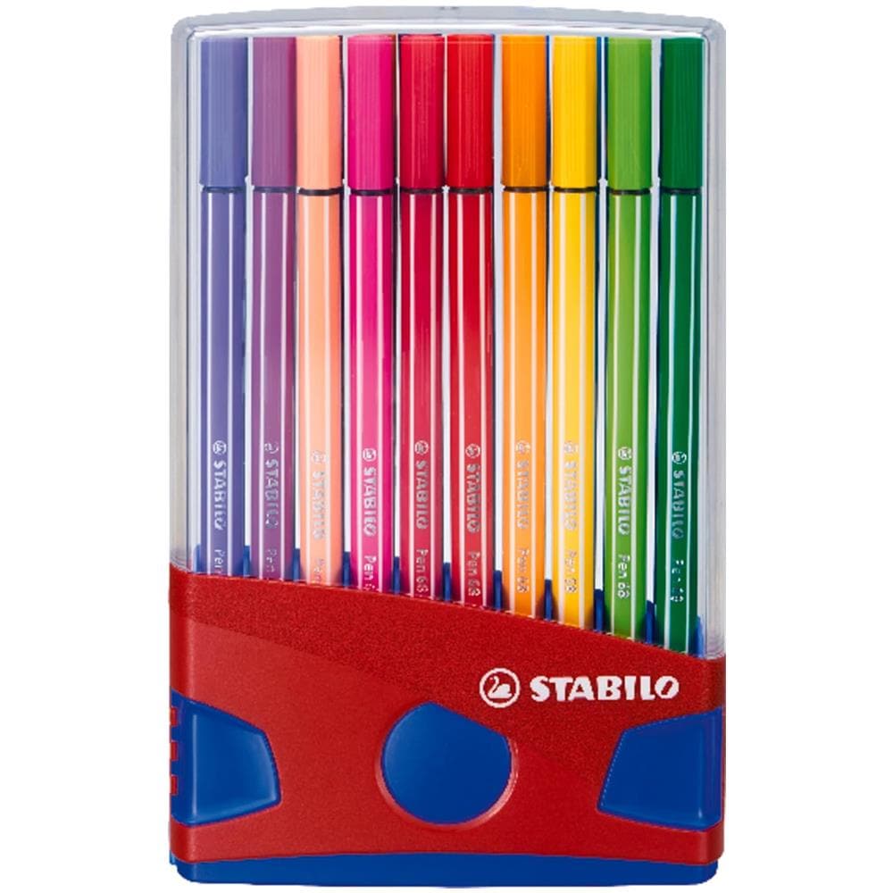 Pen 68 - Pennarello Premium - Colorparade in Rosso - Astuccio da 20 - Colori assortiti - Foto 2