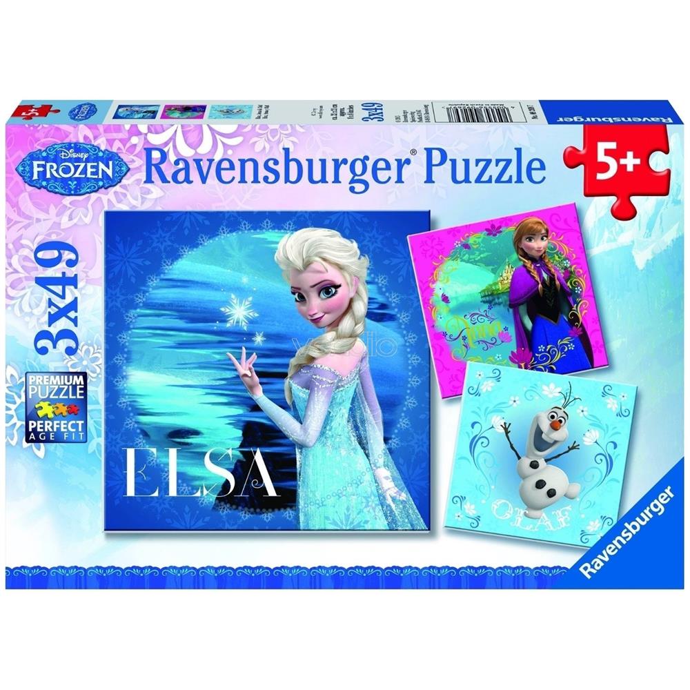 Puzzle Frozen Elsa e Anna 3 x 49 pz 19.5 x 3.8 x 27.7 cm 09269 - Foto 10