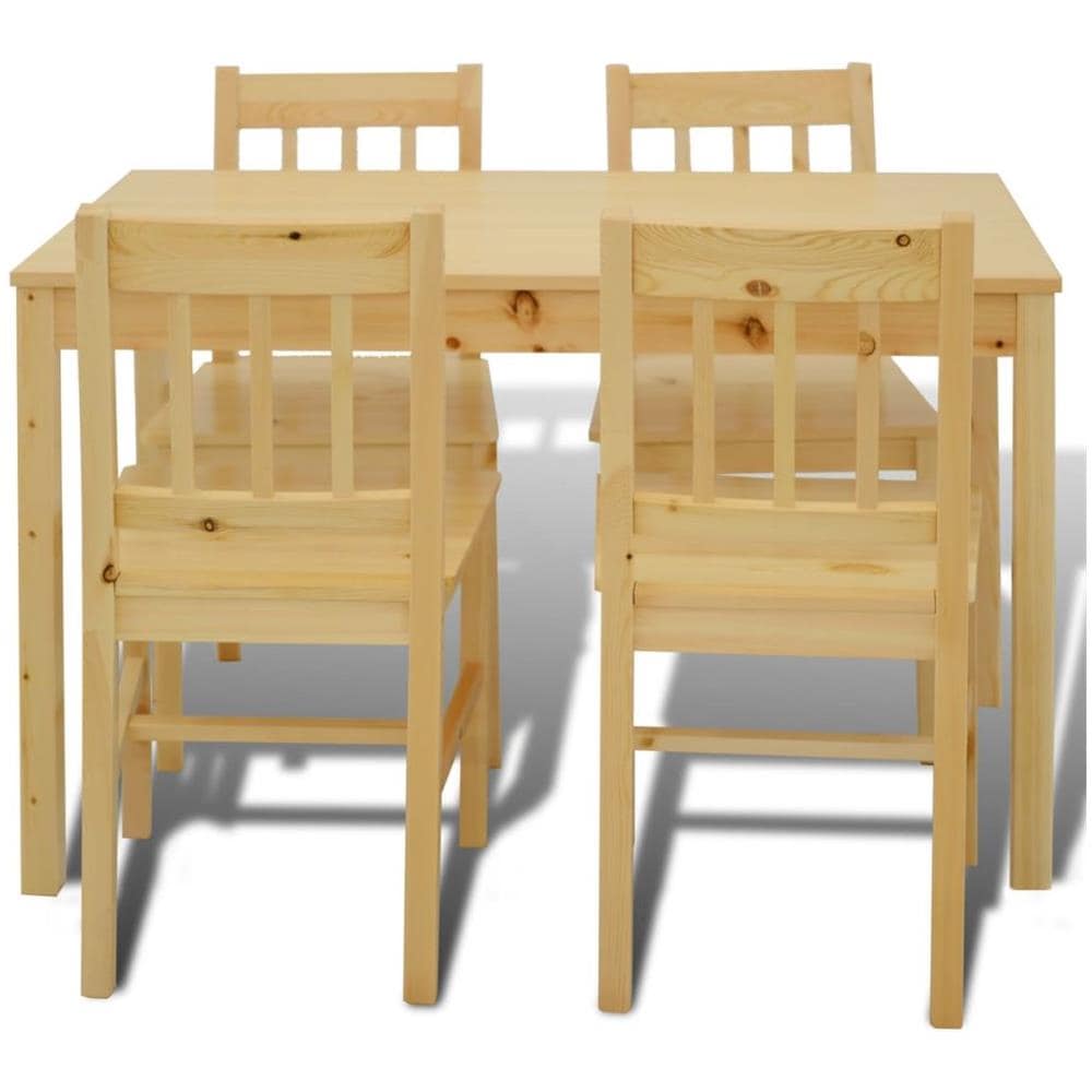 Tavolo Con 4 Sedie In Legno Naturale - Foto 2