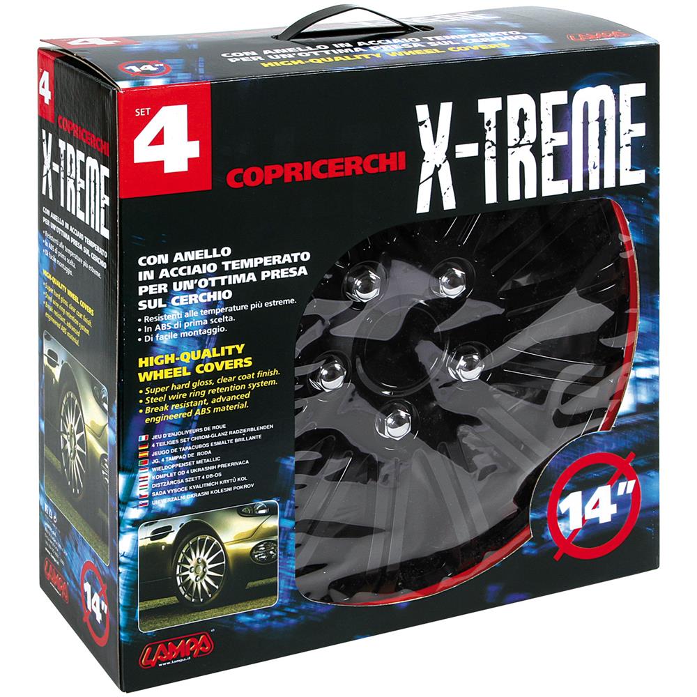 Copricerchi Auto Universali 14 Pollici C-118 Black Red 31200 - Foto 5