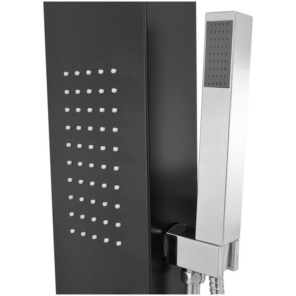 Sistema Pannello Doccia In Alluminio Nero Opaco - Foto 7