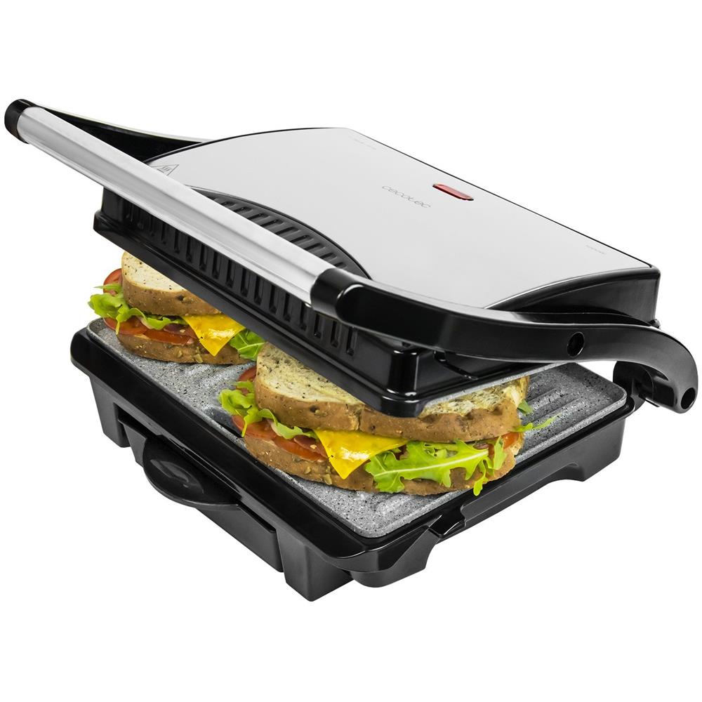 Piastra per Panini con Grill Potenza 1000 Watt Colore Nero / Inox - Foto 1